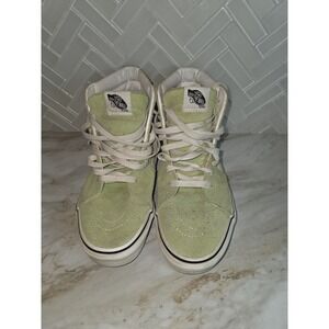 Vans Sk8-Hi Top Skate Shoes Sharp Green-True White Mens Sz 7